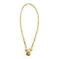 10K Gold Cuban Rose Pendant Chain