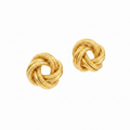 10K Gold Knot Stud Earrings