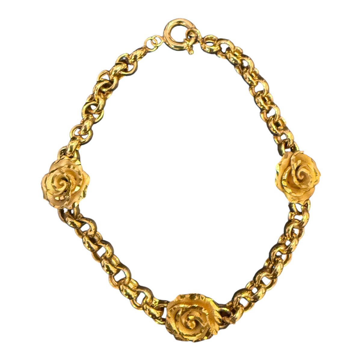 10K Gold Rolo Rose Bracelet