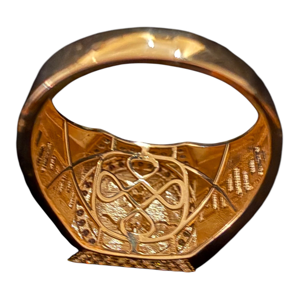 10K Gold Centenario Coin Signet Ring