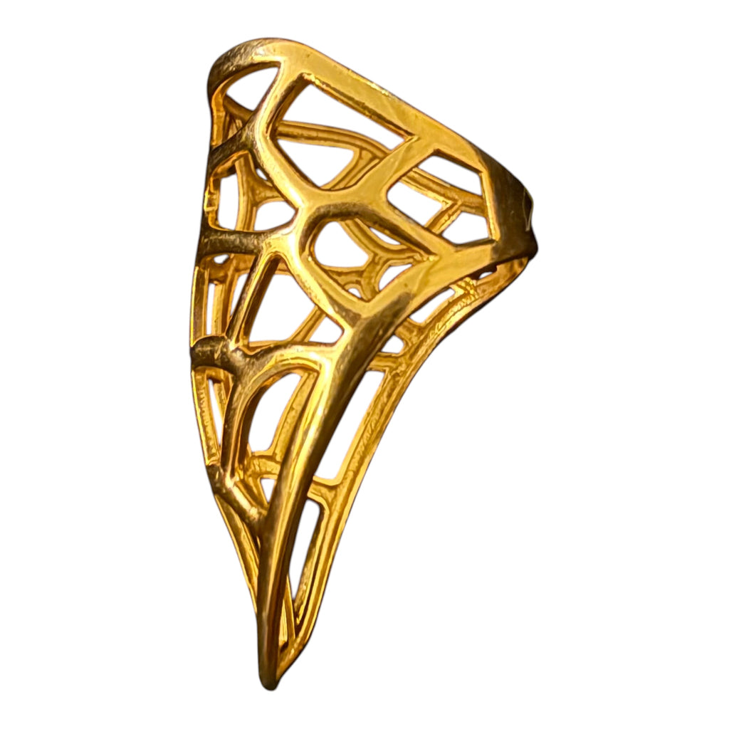 10K Gold Long Openwork Statement Rings