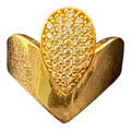10K Gold V-Shaped Statement Ring