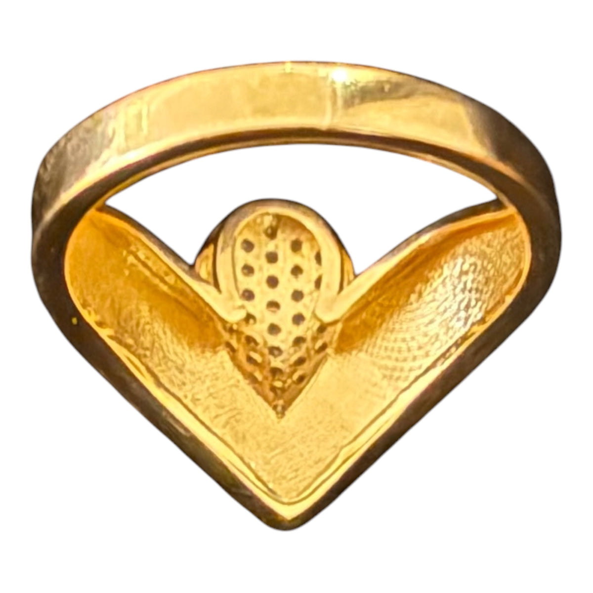 10K Gold V-Shaped Statement Ring